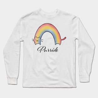 Rainbow cat purride Long Sleeve T-Shirt